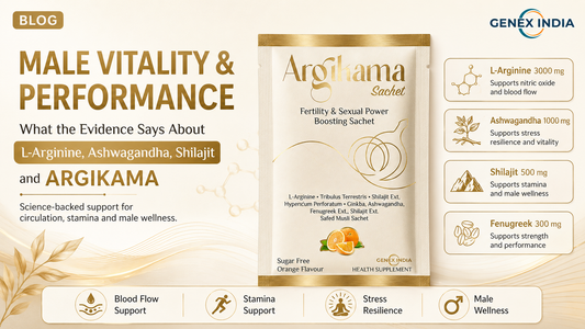 Male Vitality and Performance: What the Evidence Says About L-Arginine, Ashwagandha, Shilajit, and ARGIKAMA