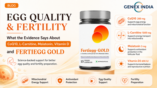 Egg Quality and Fertility: What the Evidence Says About CoQ10, L-Carnitine, Melatonin, Vitamin D, and FERTIEGG GOLD